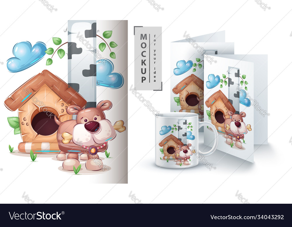 Cute house dog poster and merchandising