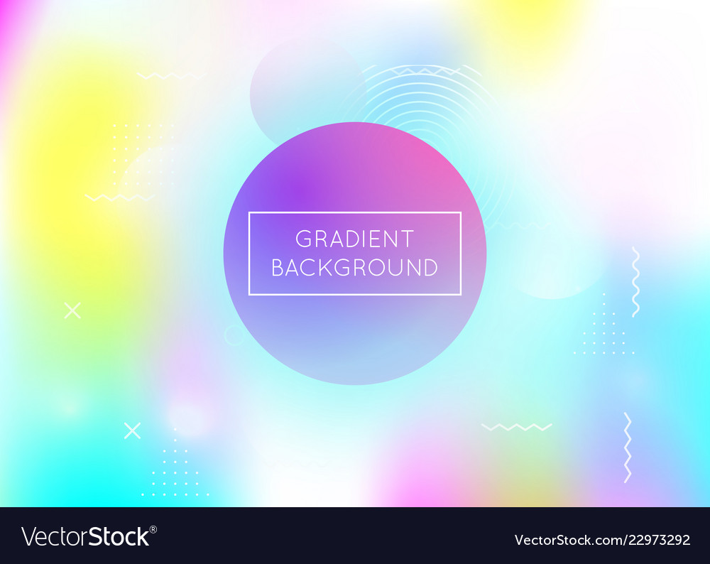 Memphis gradient background with liquid shapes Vector Image