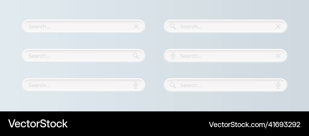Search bars set Royalty Free Vector Image - VectorStock