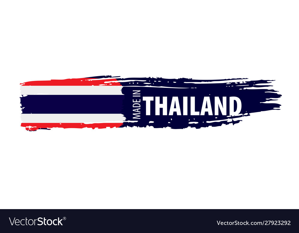 Thailand flag on a white Royalty Free Vector Image