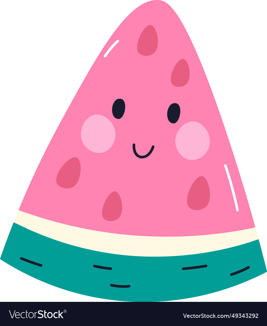 Watermelon slice character Royalty Free Vector Image