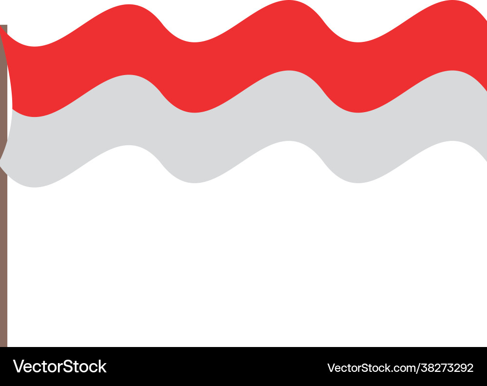 Waved indonesia flag Royalty Free Vector Image