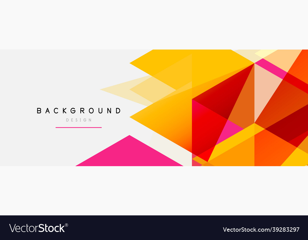 Color triangles composition geometric abstract Vector Image