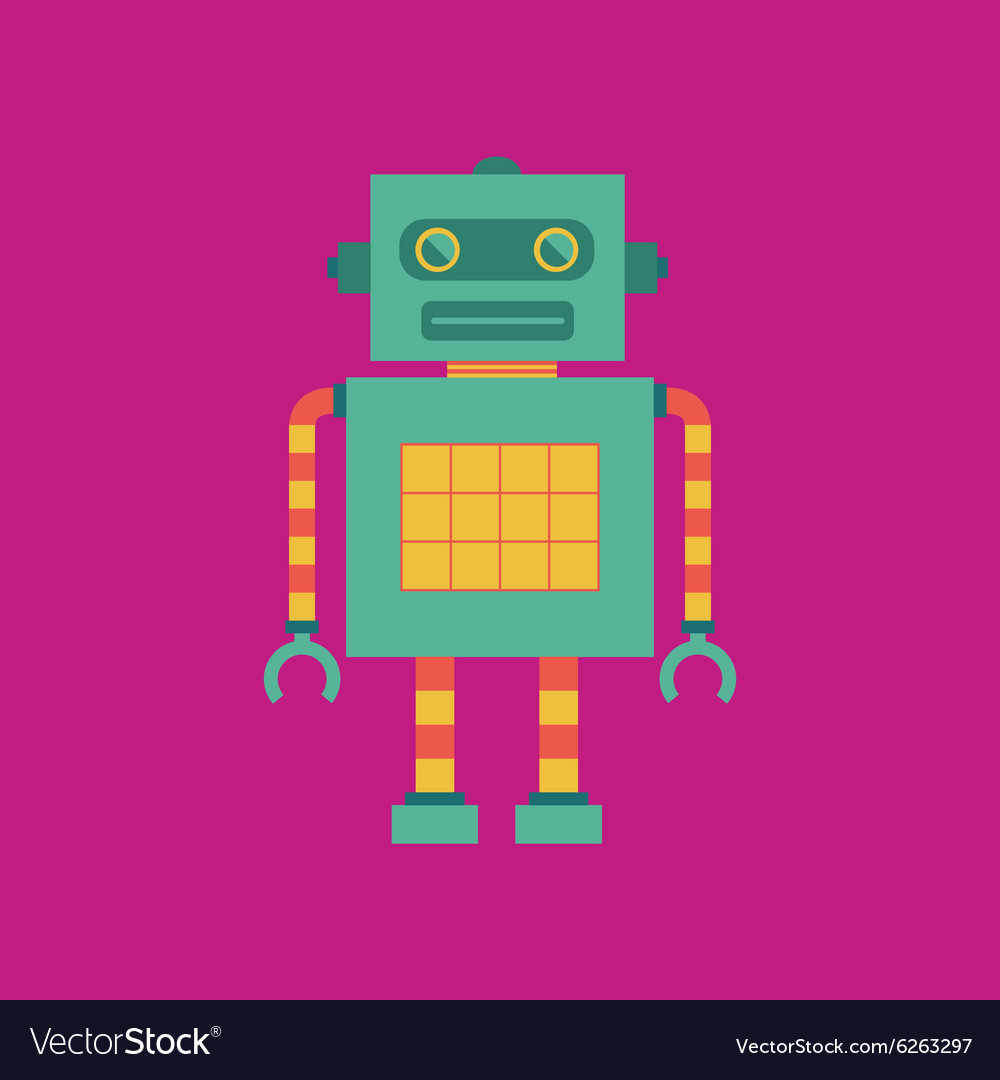 Cute robot Royalty Free Vector Image - VectorStock