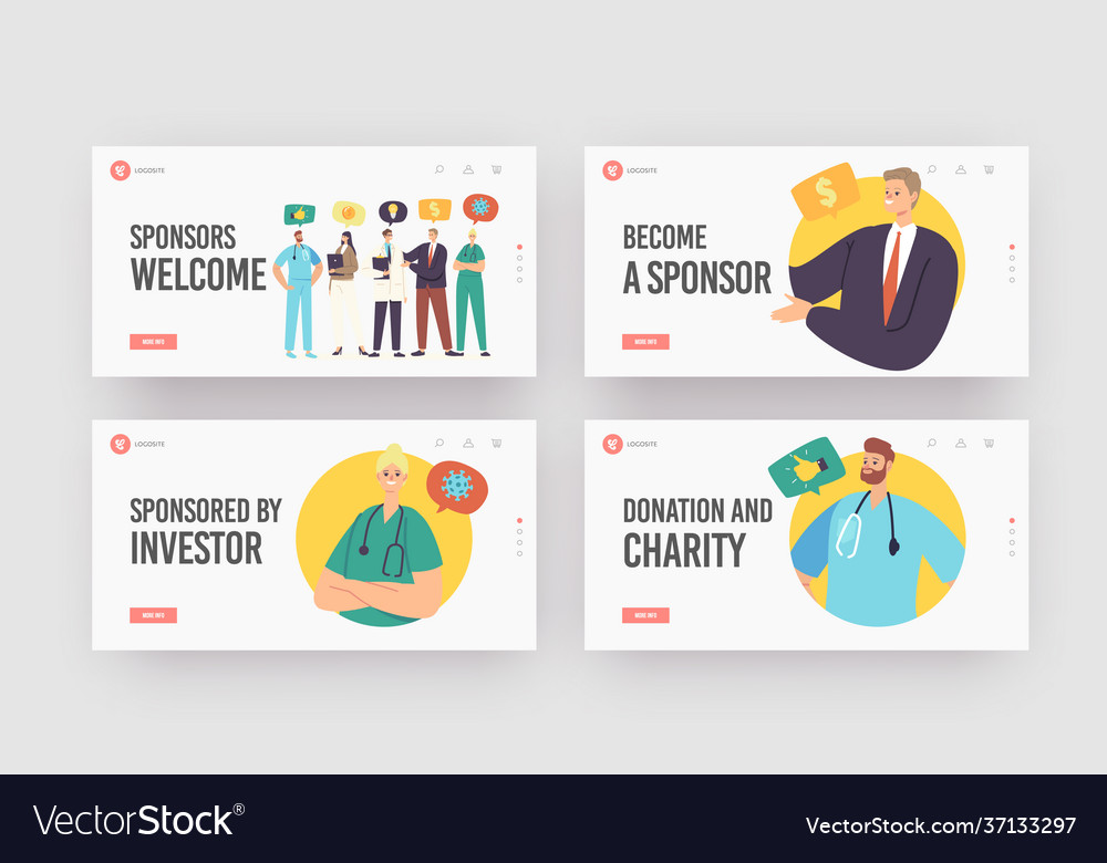 Medicine sponsorship landing page template set