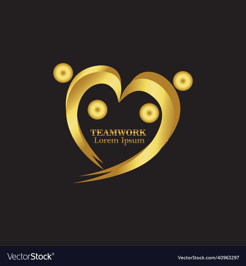 Teamwork icon logo design template