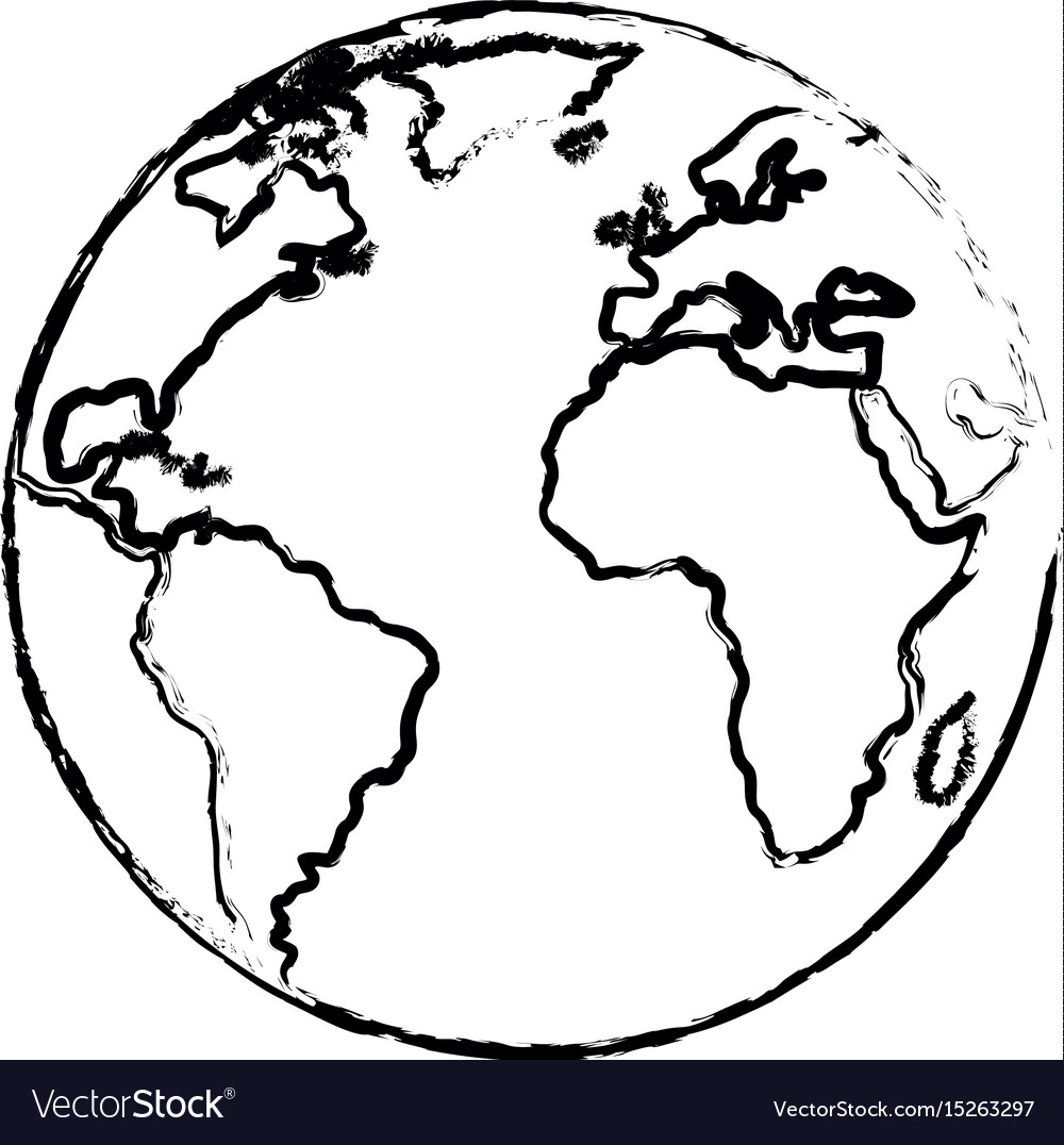 World globe isolated Royalty Free Vector Image