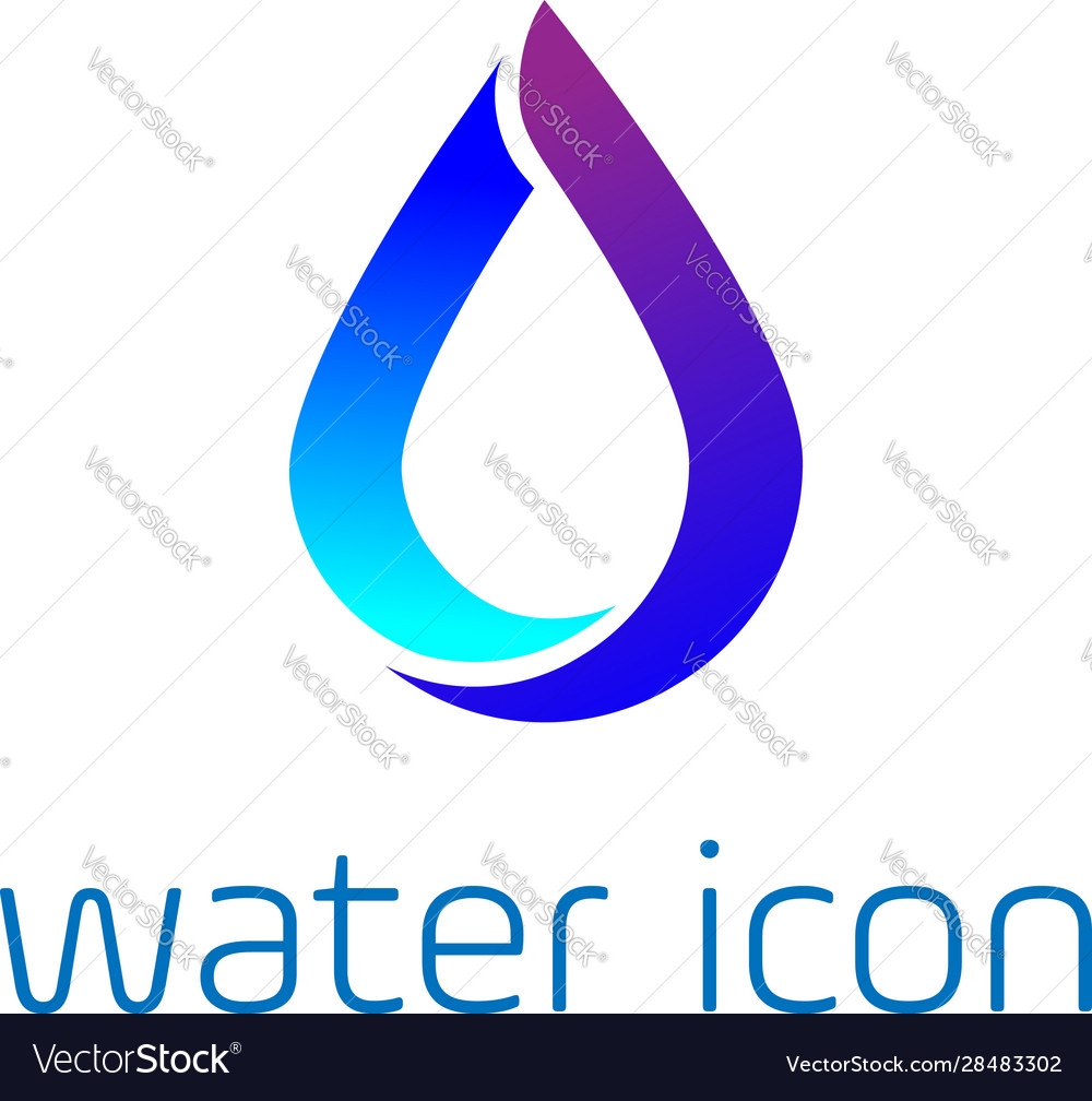 Abstrakte blaue Wassertropfen Logo Design