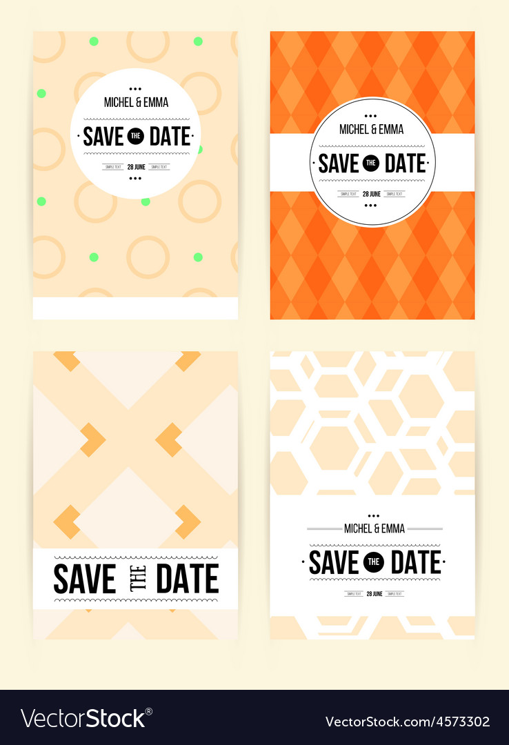 Abstract cards with date