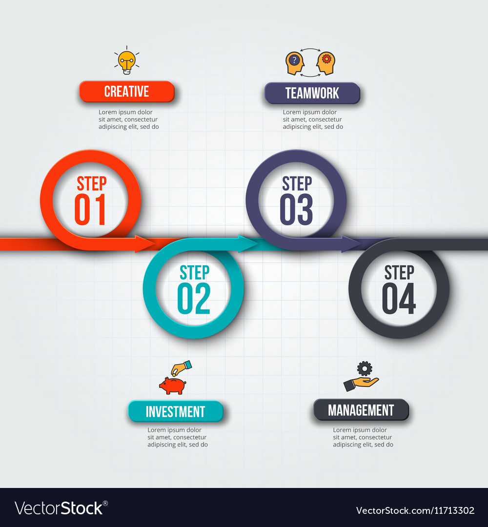 Abstract infographics number options template Vector Image