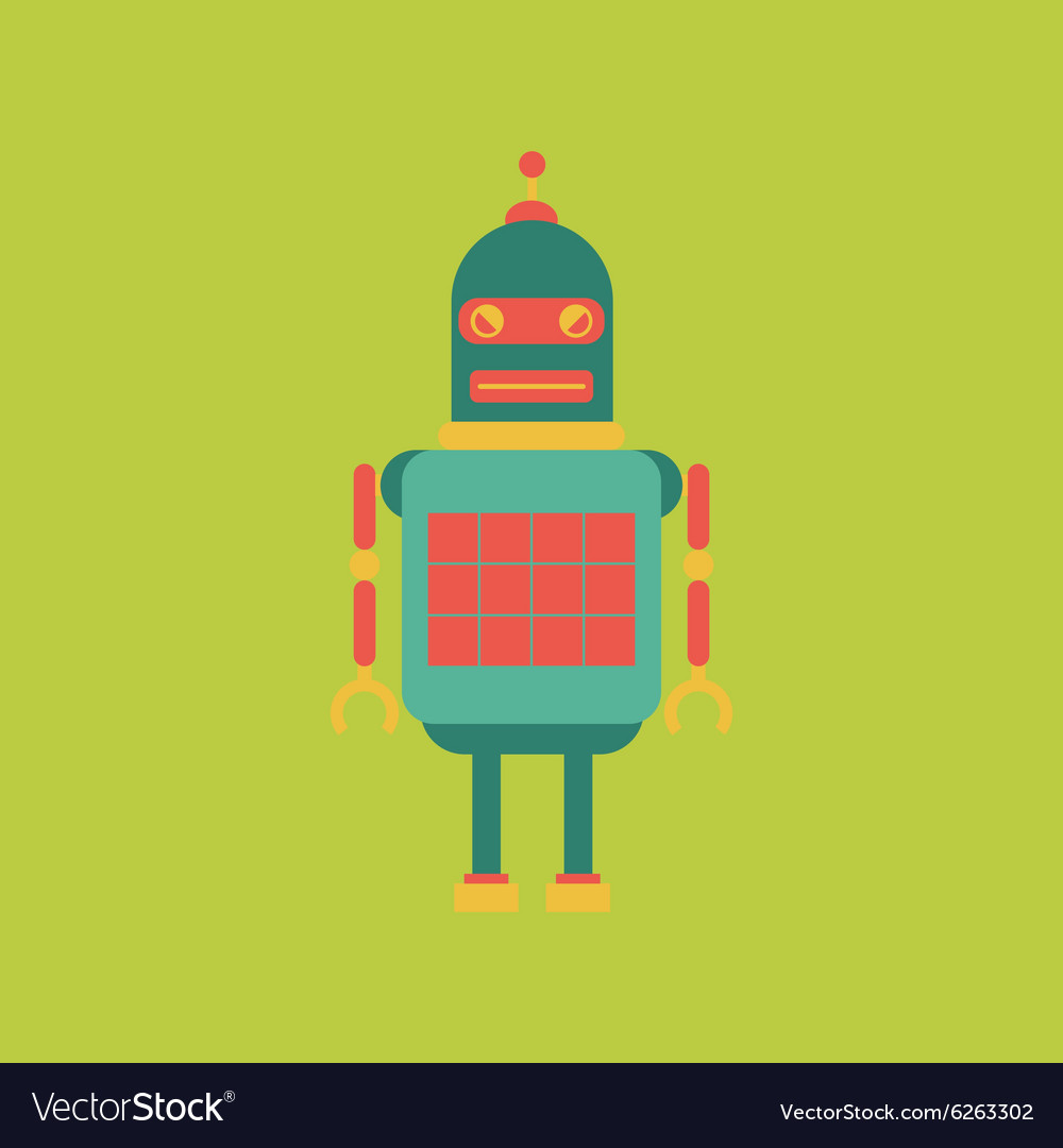 Cute robot Royalty Free Vector Image - VectorStock