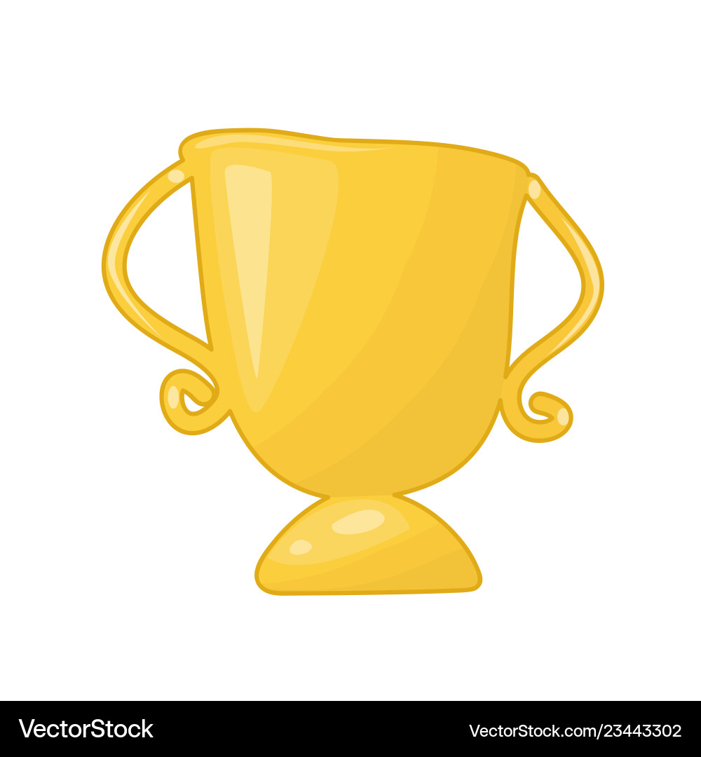 Gold trophy isolated Royalty Free Vector Image