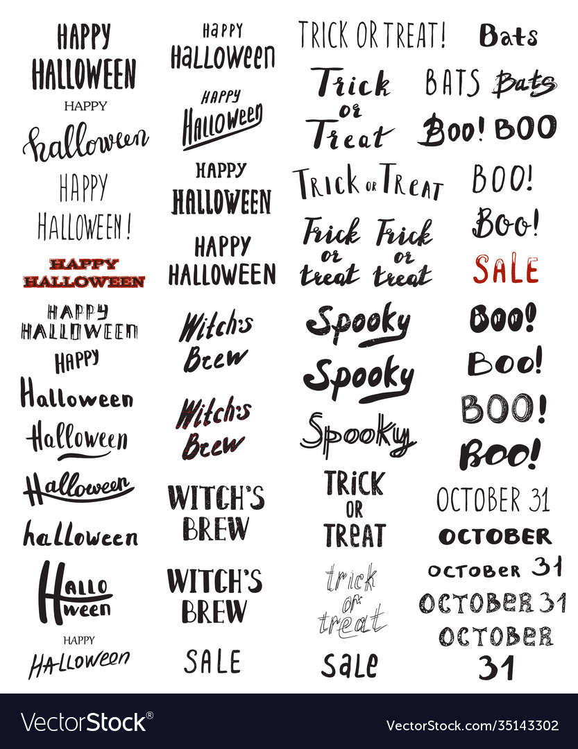 Halloween poster with text