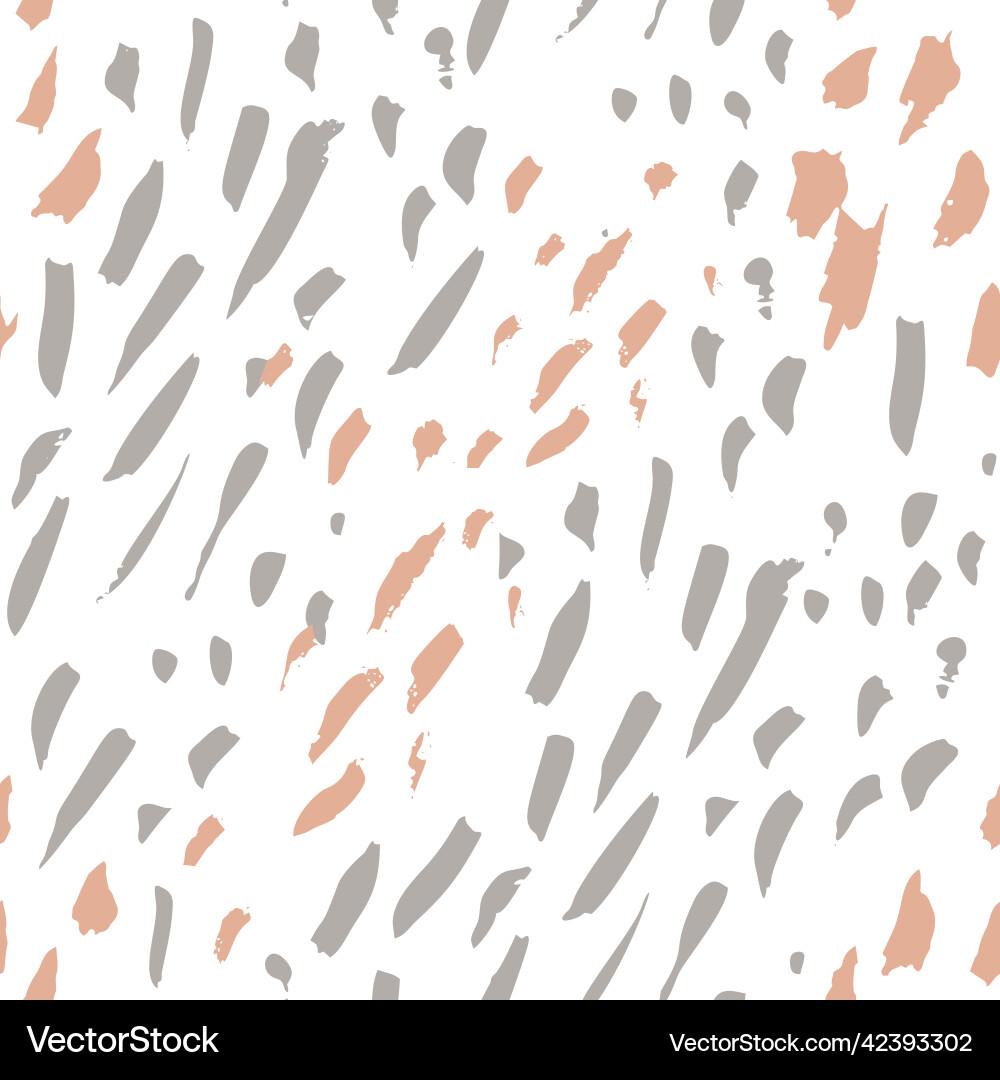 Hand drawn brush strokes seamless pattern Vector Image