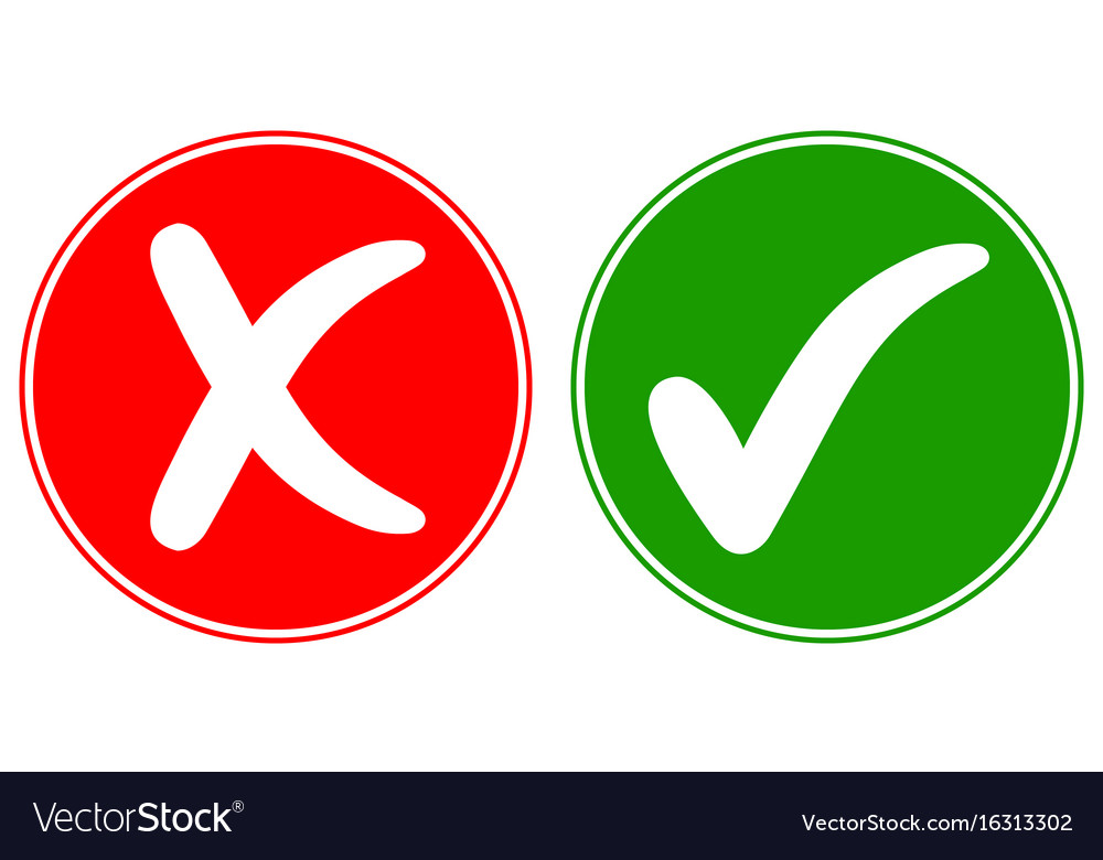 Check Marks Red Cross Icon Simple Vector Stock Illustration - Download  Image Now - Accuracy, Check Mark, Checkbox - iStock, cross check como fazer  