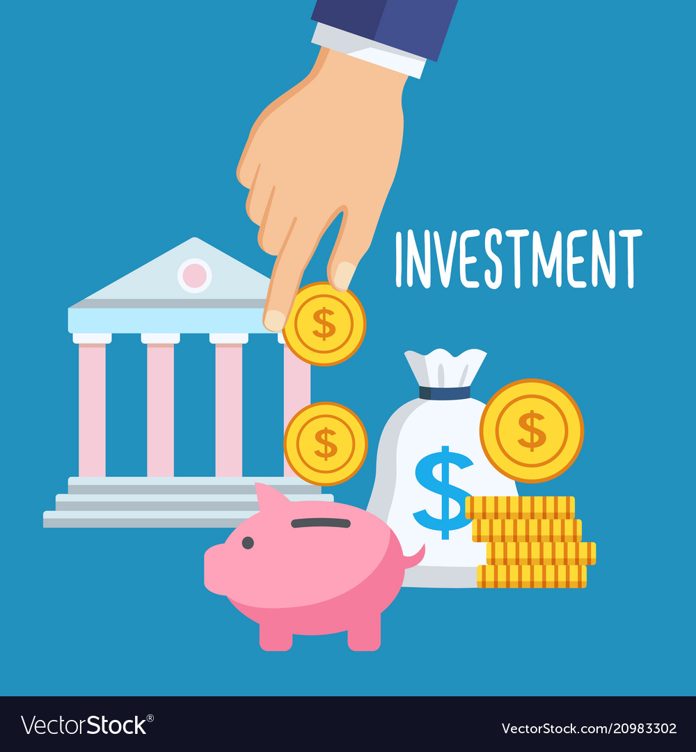 Investment money saving Royalty Free Vector Image