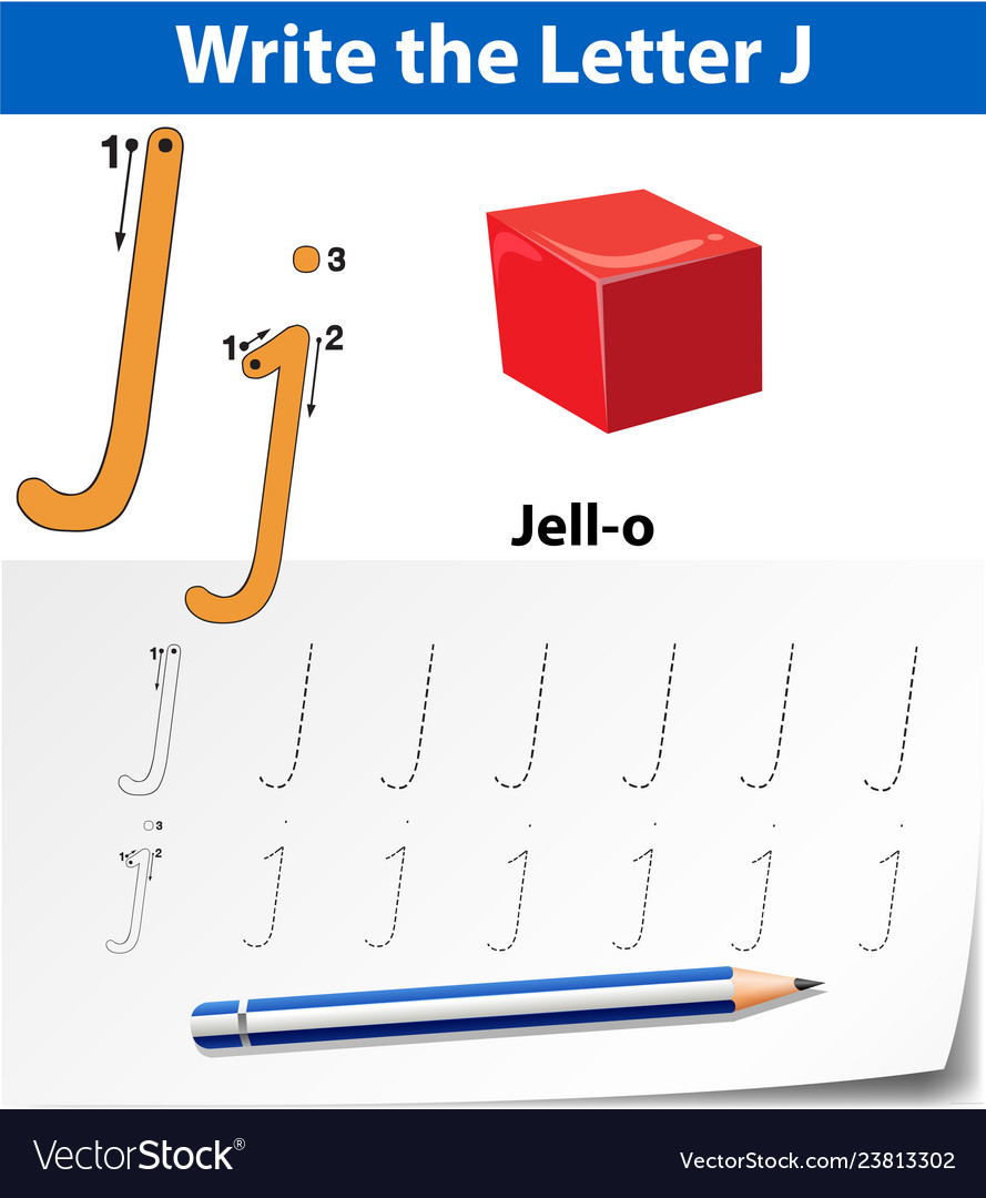 Brief J Verfolgung Alphabet Arbeitsblätter