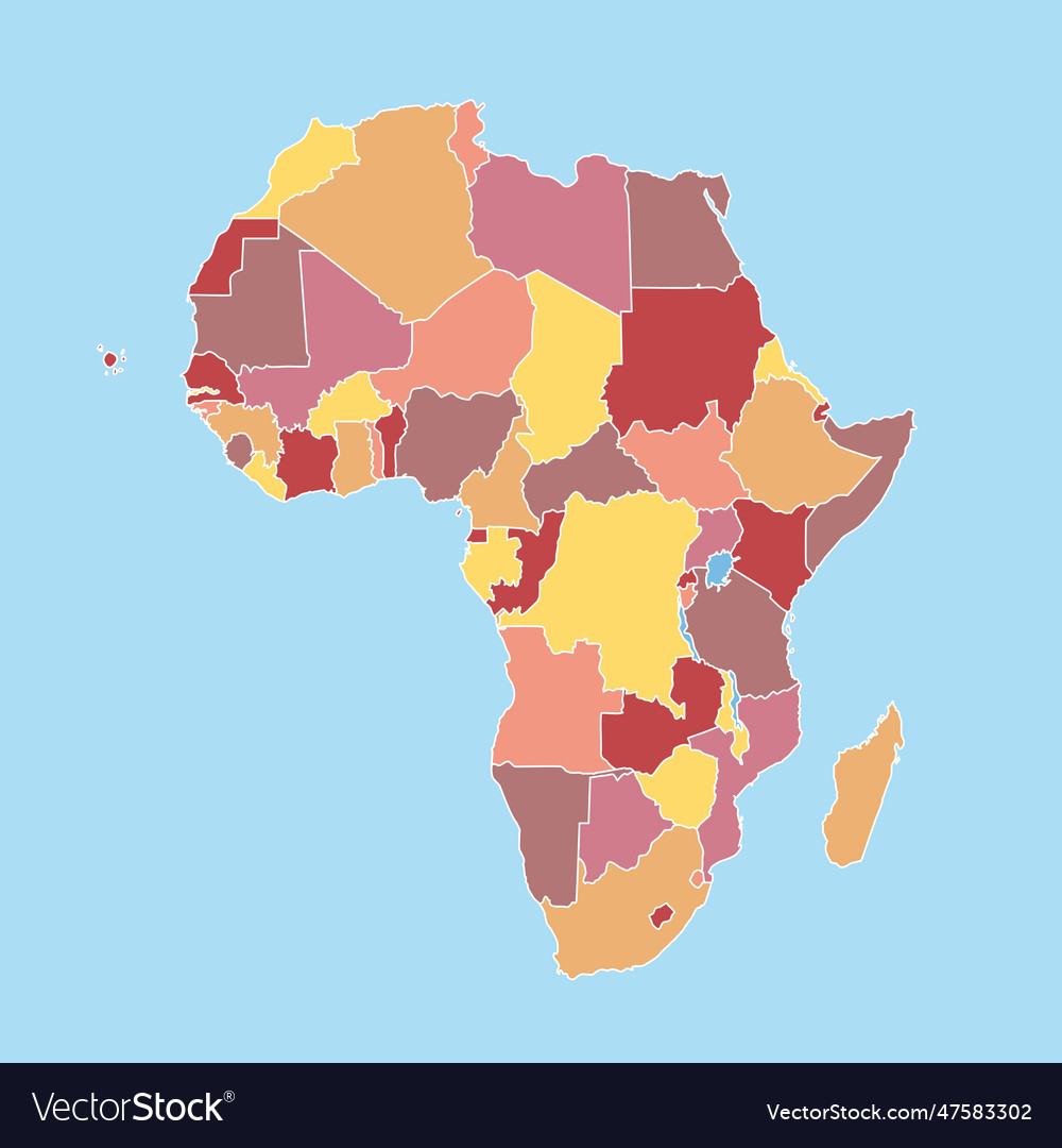 Map of africa Royalty Free Vector Image - VectorStock