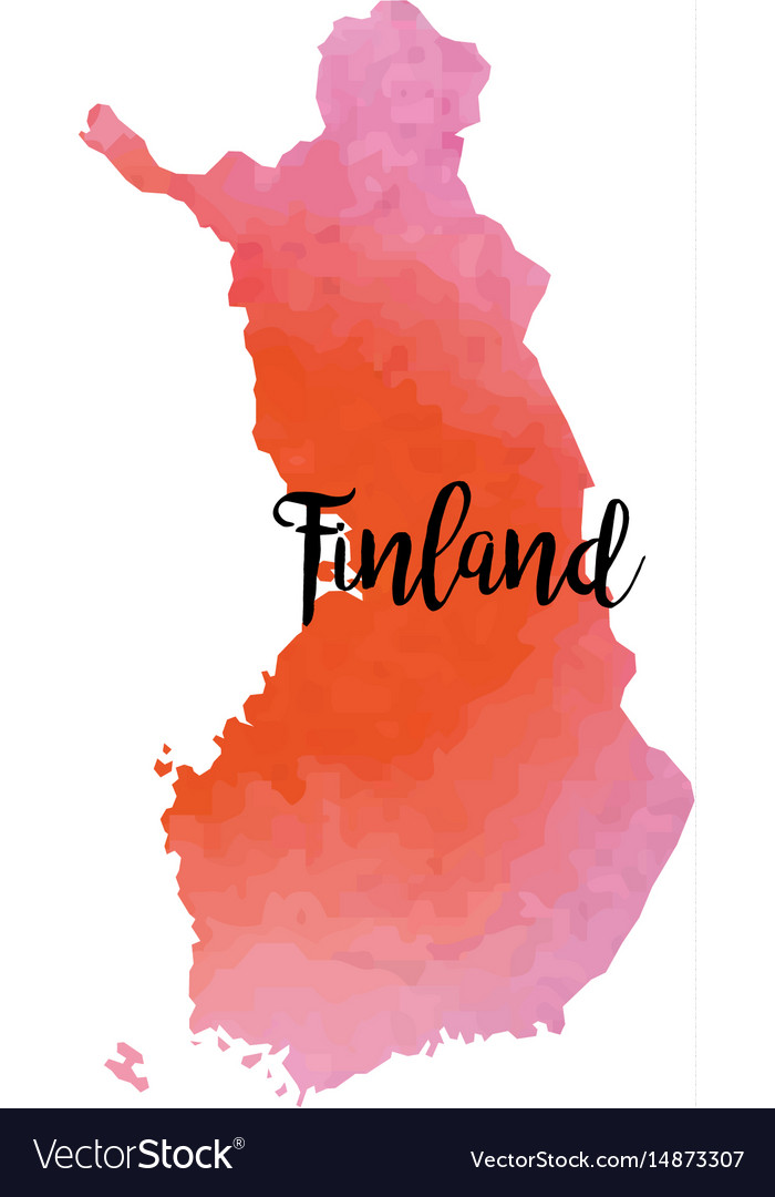 Abstract finland map Royalty Free Vector Image