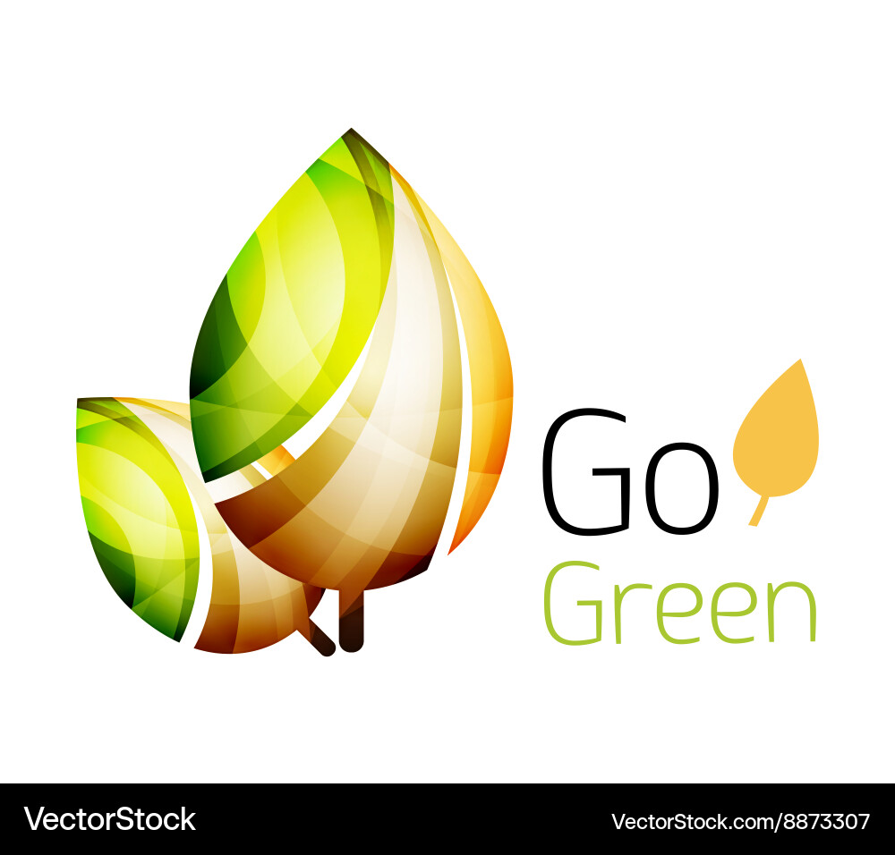 Abstract leaf icon Royalty Free Vector Image - VectorStock