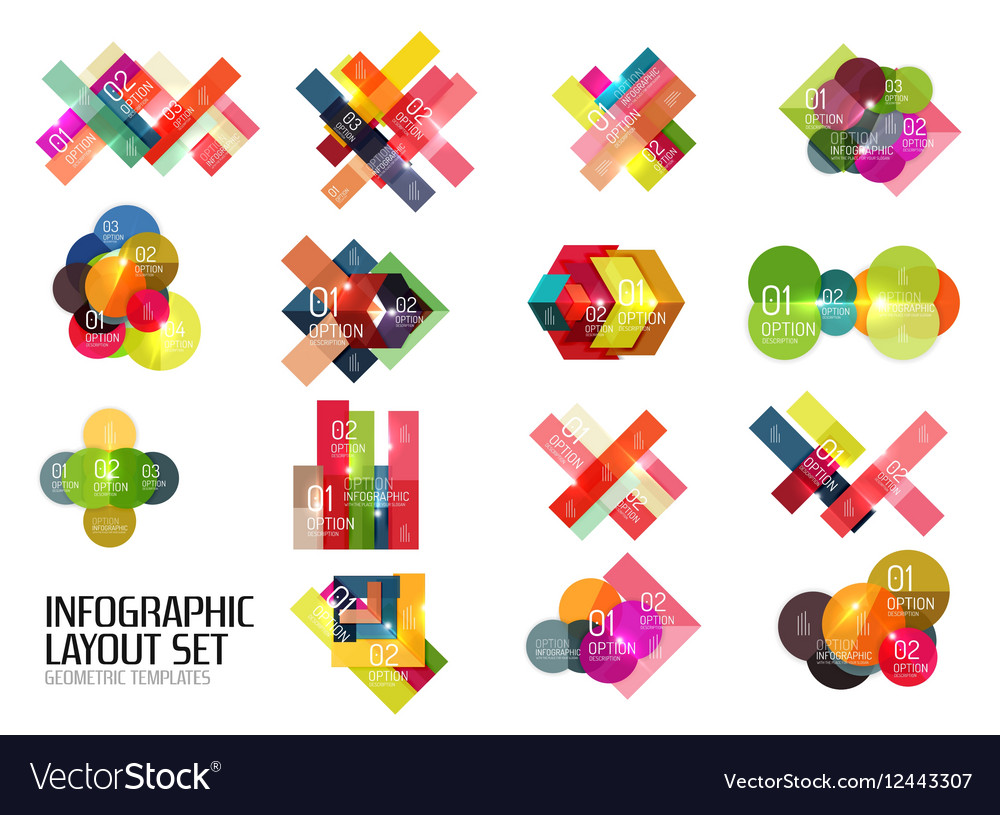 Business products option banners Royalty Free Vector Image