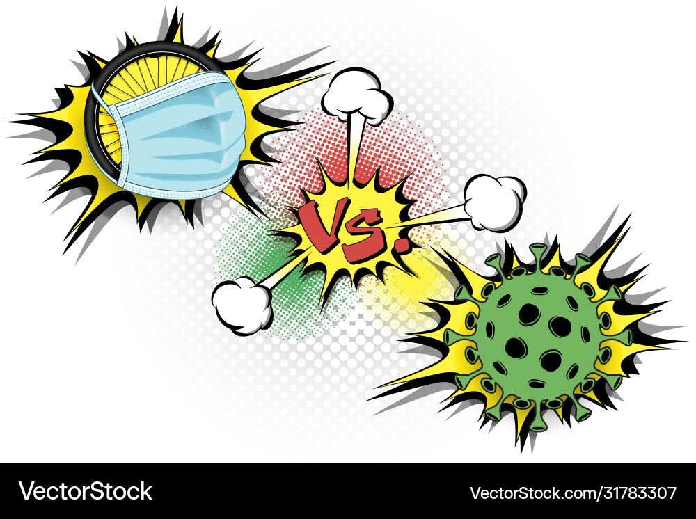 Cycling vs coronavirus covid19 Royalty Free Vector Image