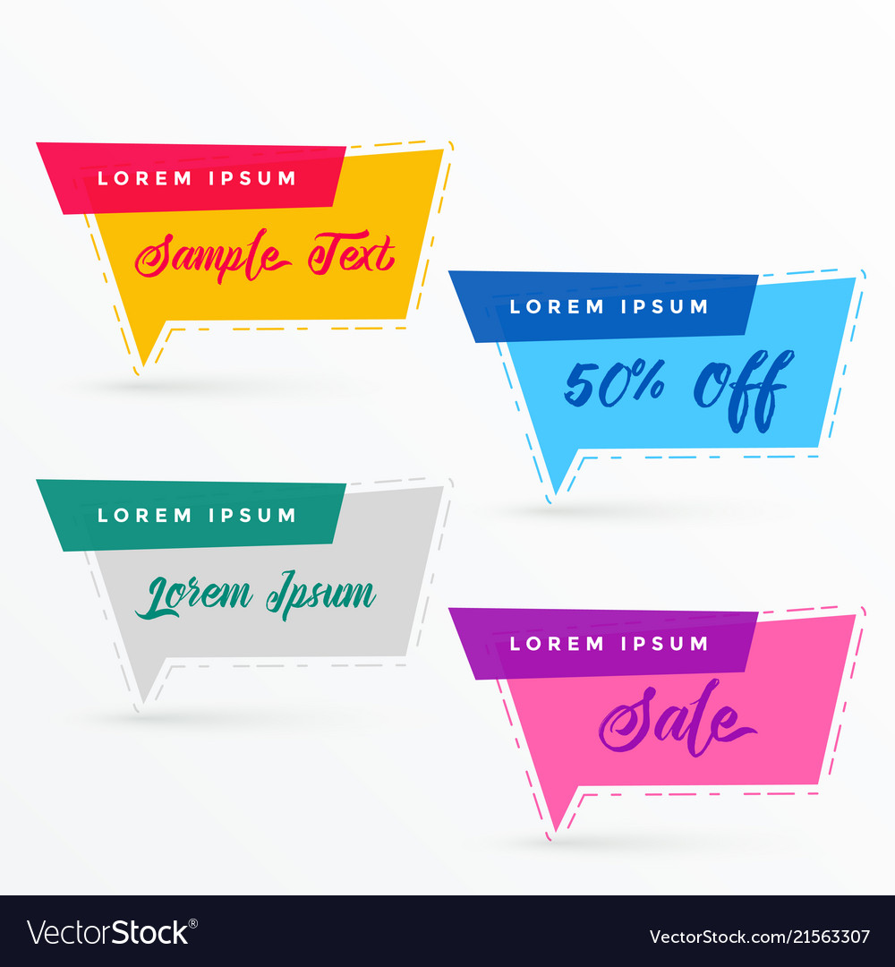 Flat sale banner in chat bubble shape