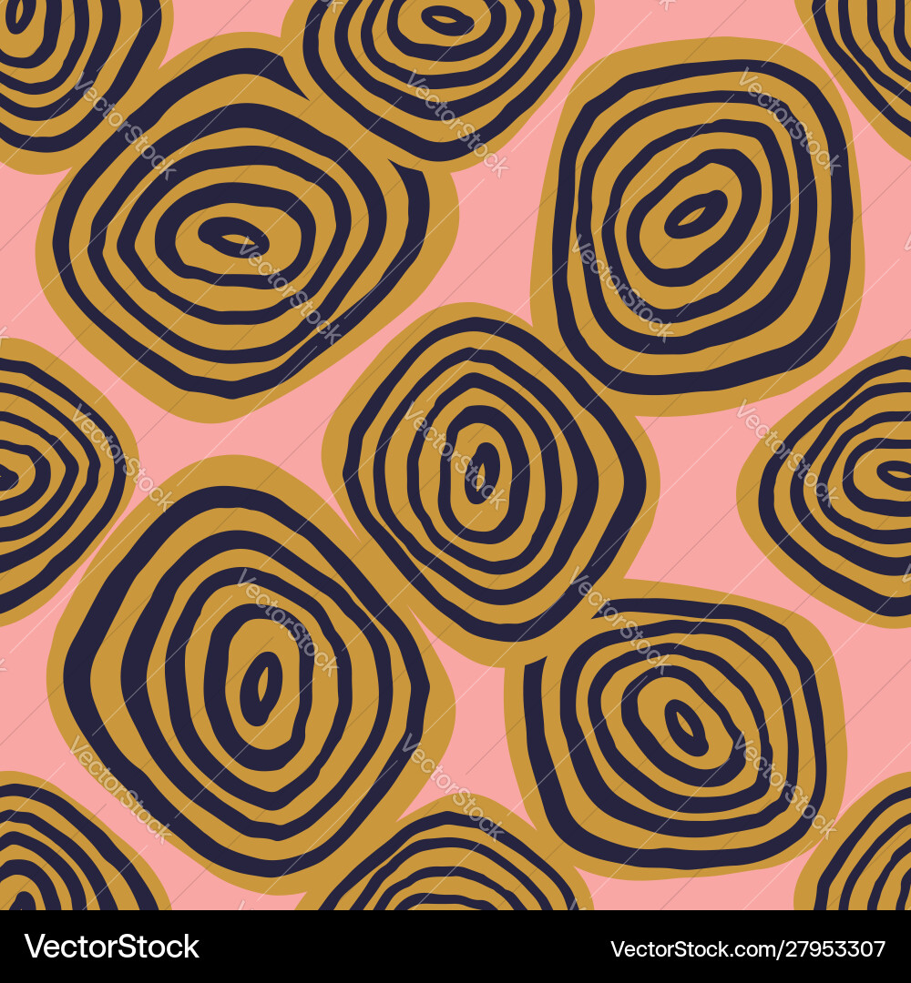Hand drawn geometric circles seamless pattern Vector Image