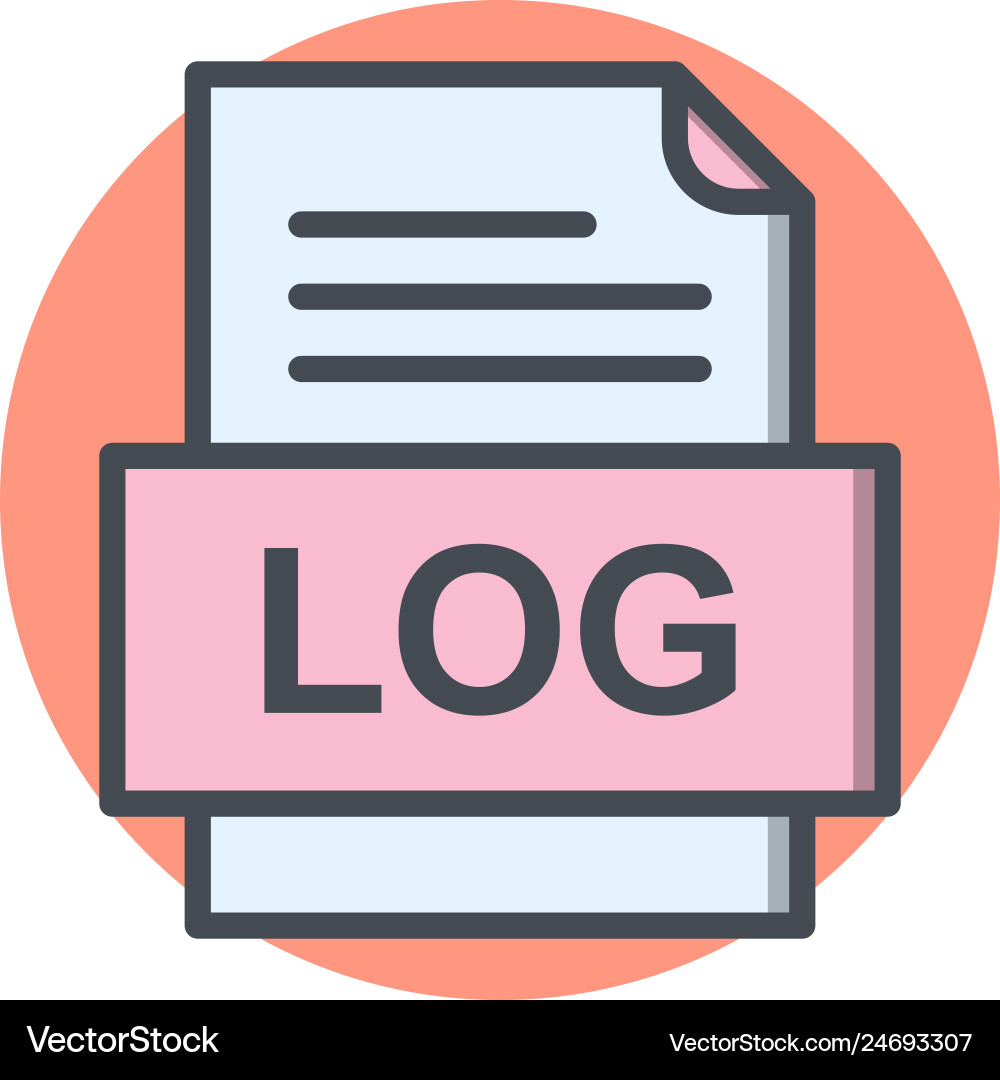 Log file document icon Royalty Free Vector Image