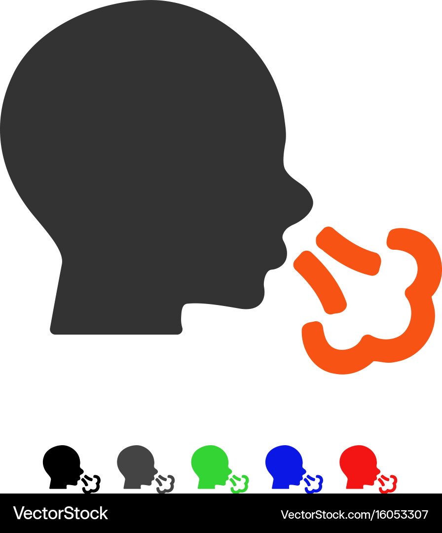 Sneezing flat icon Royalty Free Vector Image - VectorStock