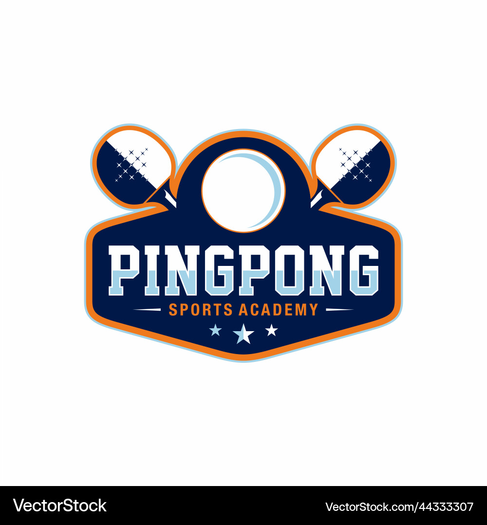 Table tennis badge emblem logo Royalty Free Vector Image