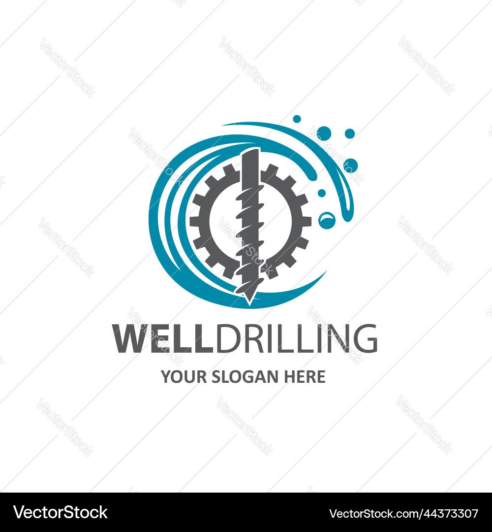 Water well drilling Royalty Free Vector Image - VectorStock