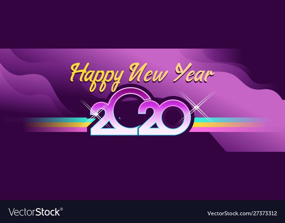 2020 calendar retro Royalty Free Vector Image - VectorStock