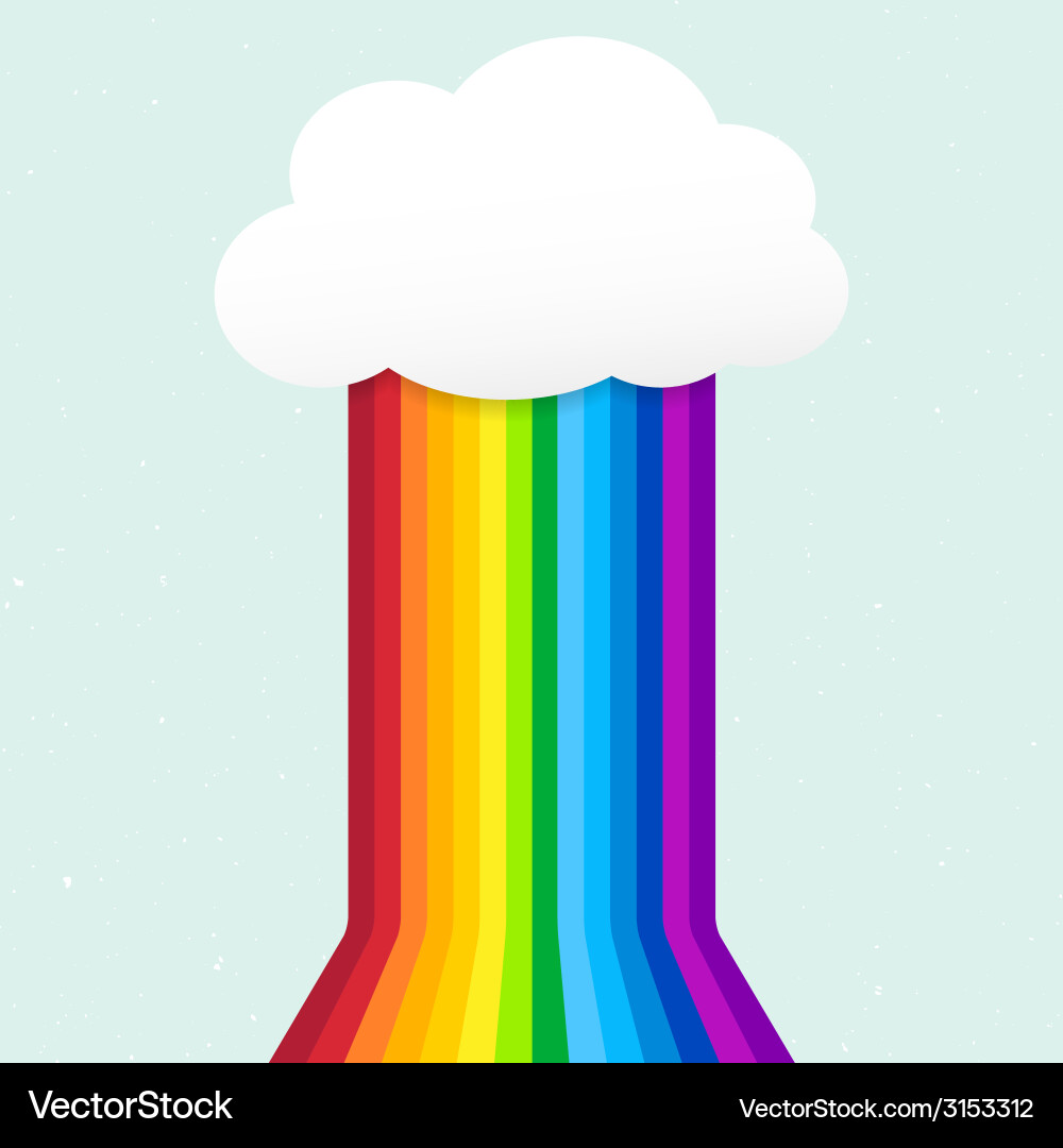 Cloud and rainbow Royalty Free Vector Image - VectorStock