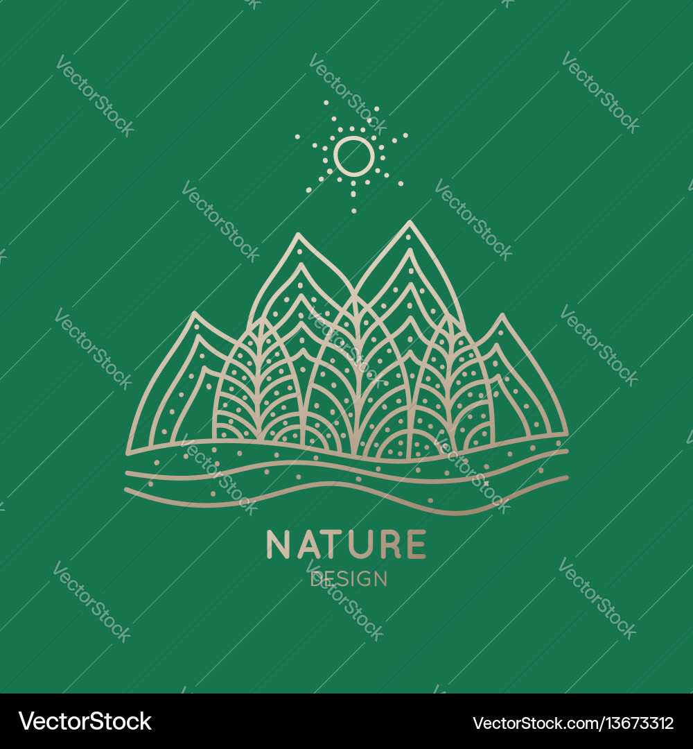 Logo nature Royalty Free Vector Image - VectorStock