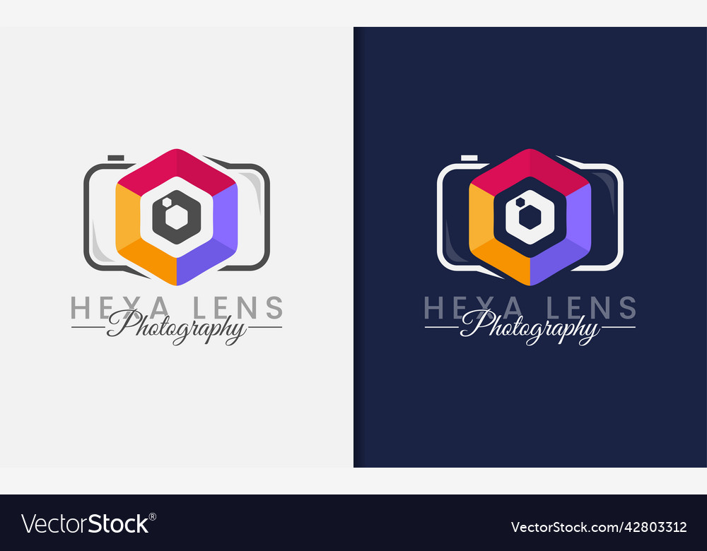 Modern camera photography logo with abstract