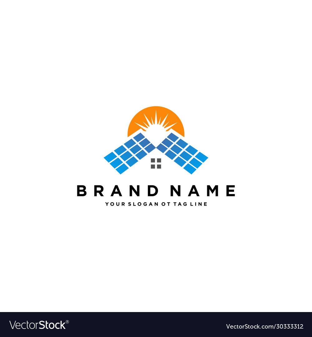 Solar logo design Royalty Free Vector Image - VectorStock