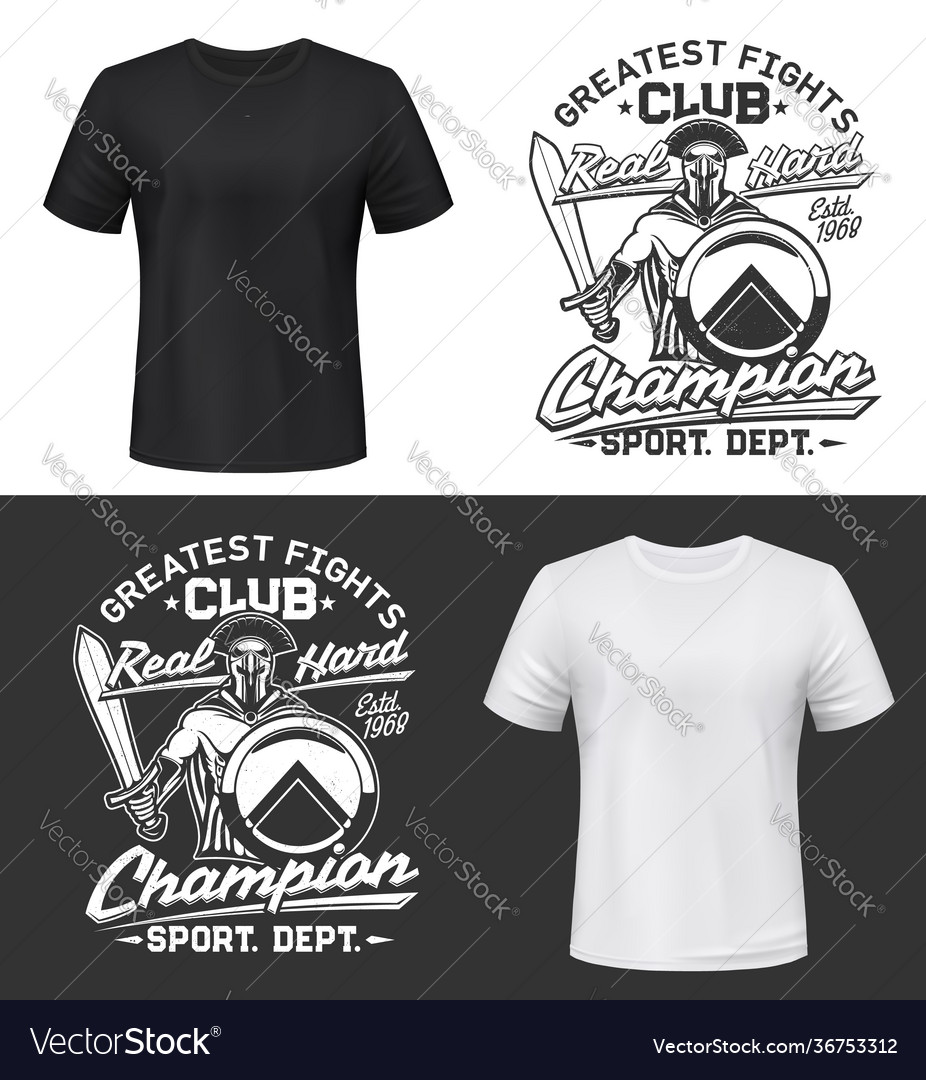 Tshirt print with knight with sword mascot vector image Tshirt print with knight with sword mascot
