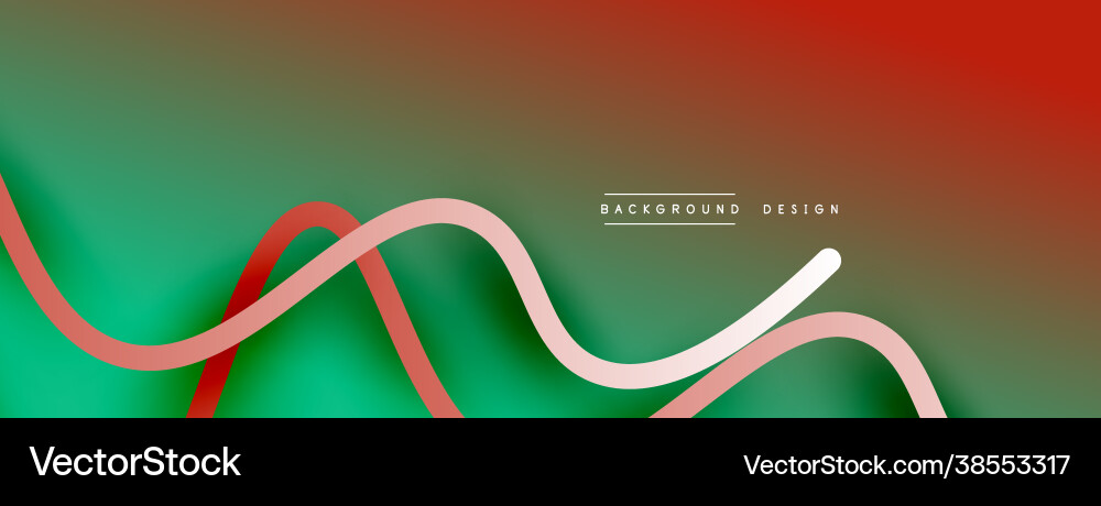 Abstract gradient background with wave line Vector Image