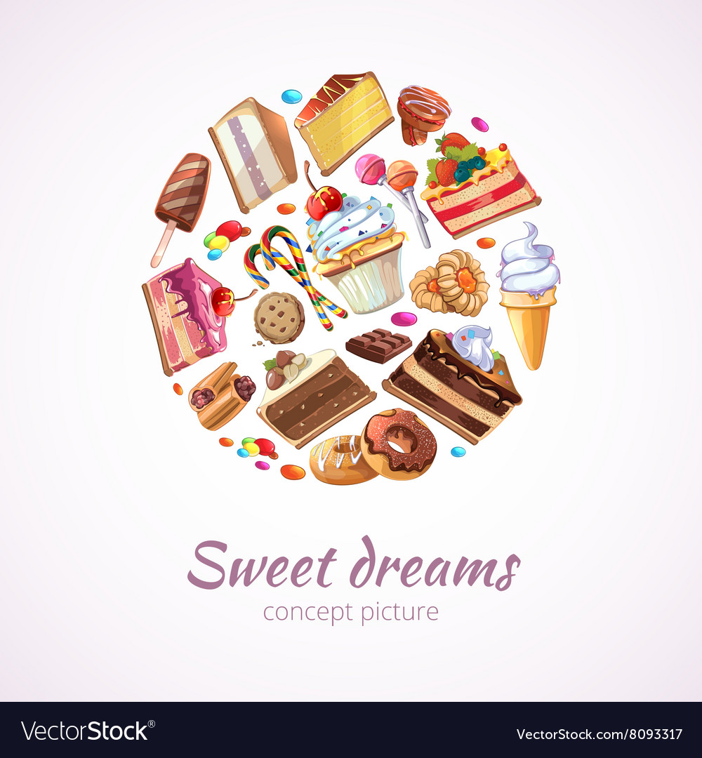 Abstract sweet candy background Royalty Free Vector Image