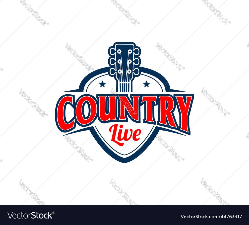 Country music event live logo badge design Vector Image