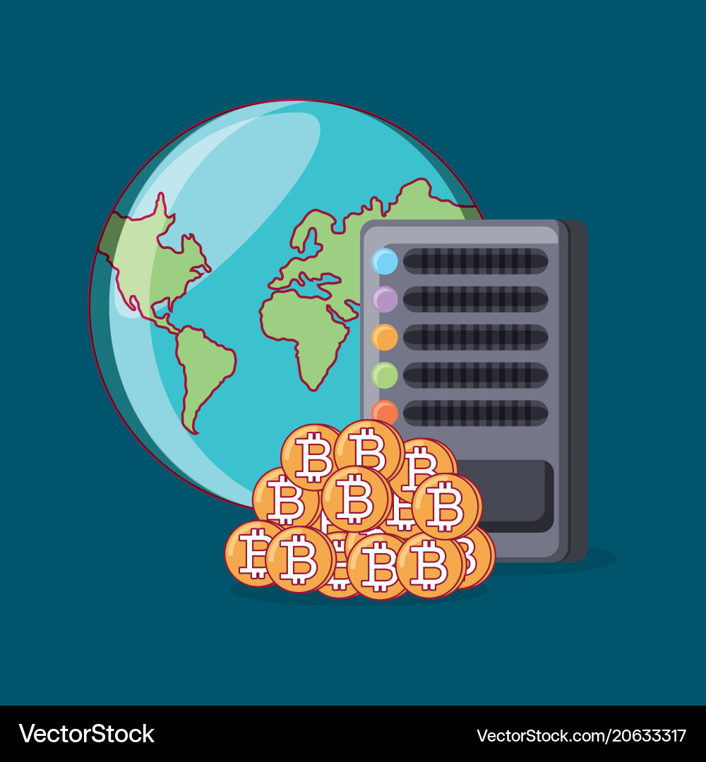 Cryptocurrency concept design Royalty Free Vector Image