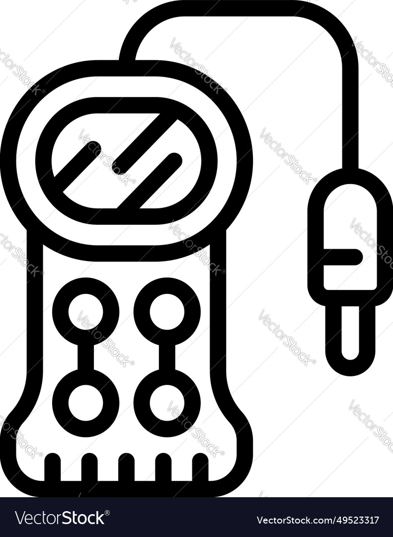 Gas detector leak icon outline home Royalty Free Vector