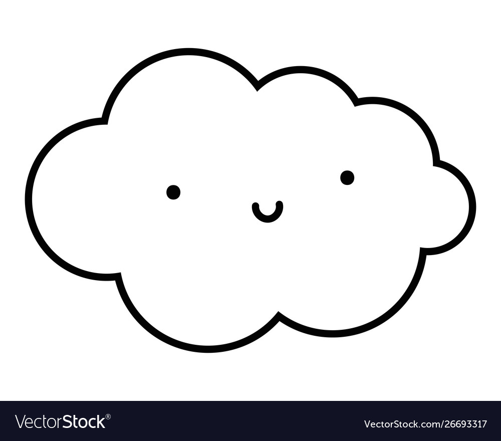 Isoliertes Cloud Cartoon Design