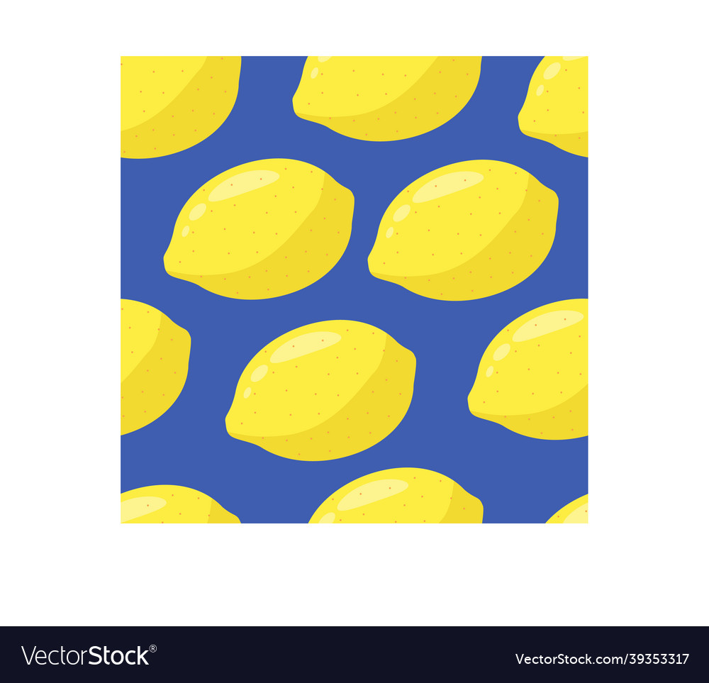 Lemon seamless pattern on a bright background