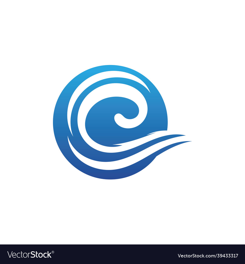 Water wave logo icon image Royalty Free Vector Image