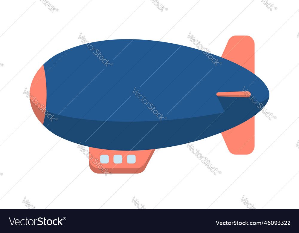 Colorful Airship Blimp Royalty Free Vector Image