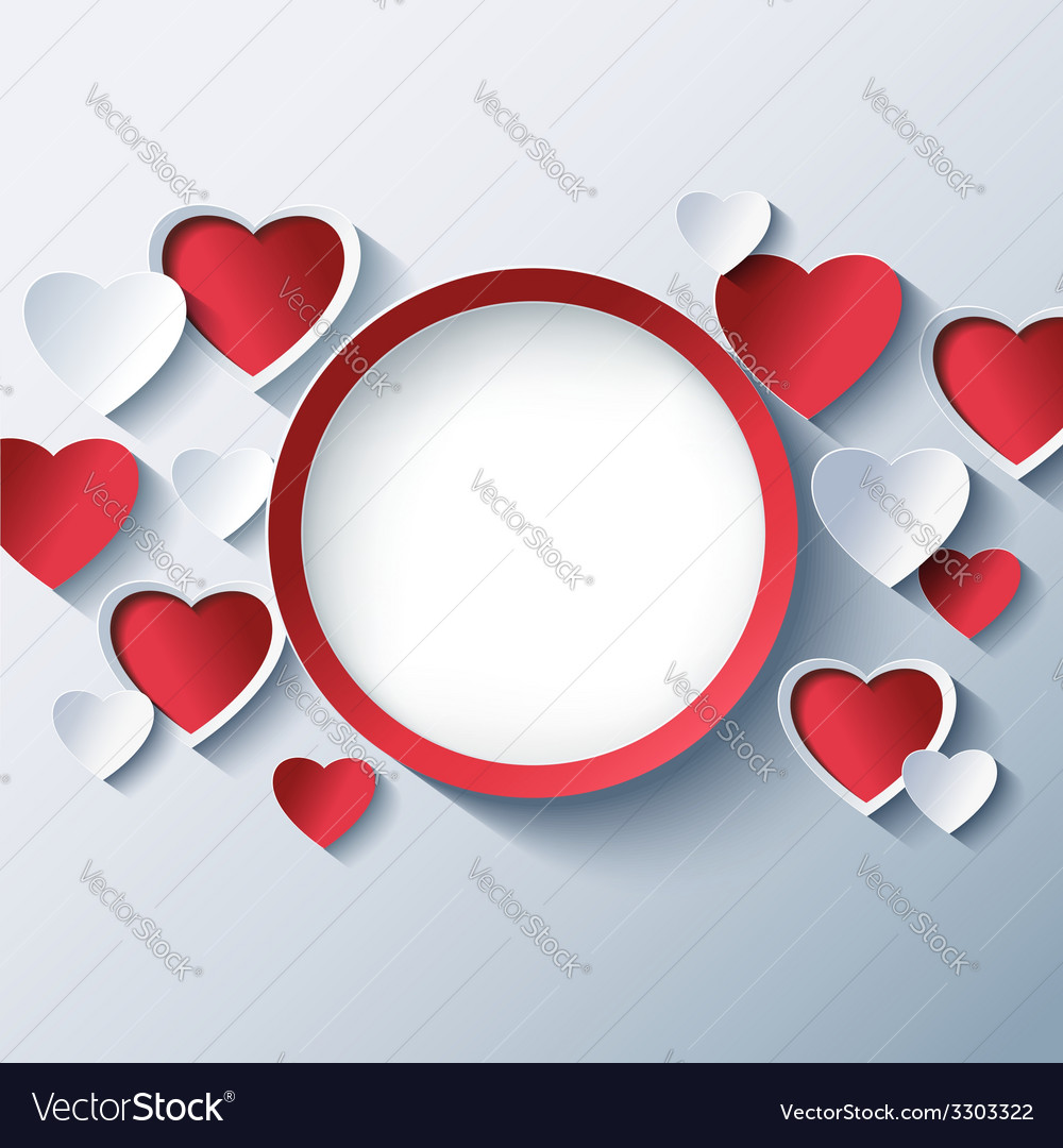 Love Background Valentines Day Frame 3d Heart