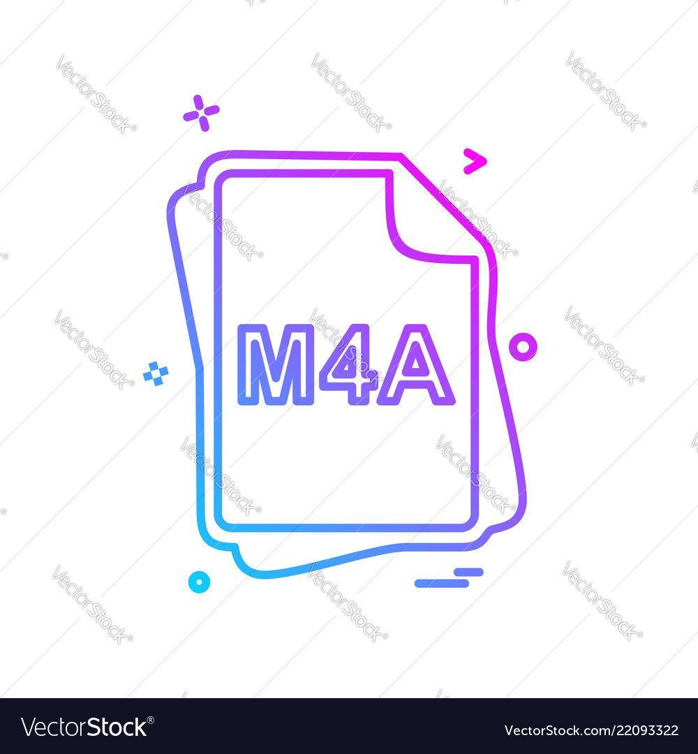 M4a file type icon design