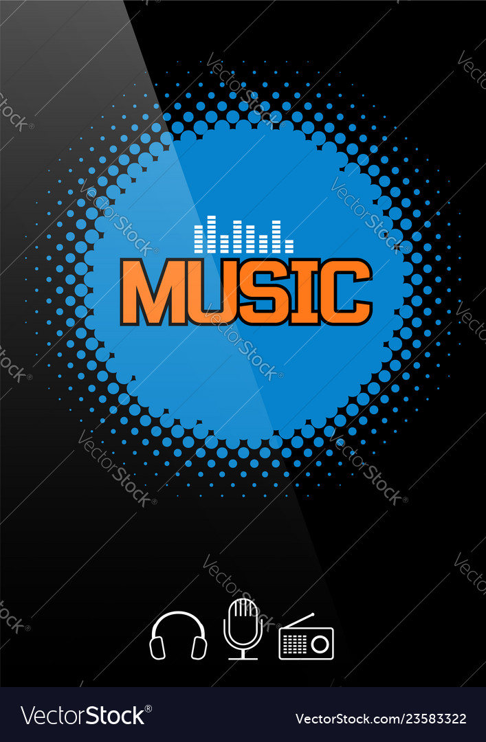 Music banner or brochure cover design